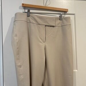 Women’s Tailored Cream Straight-Leg Dress Pants